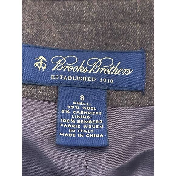 Brooks Brothers Italy Brown Blazer Jacket 8 Cashmere Wool - Picture 6 of 6